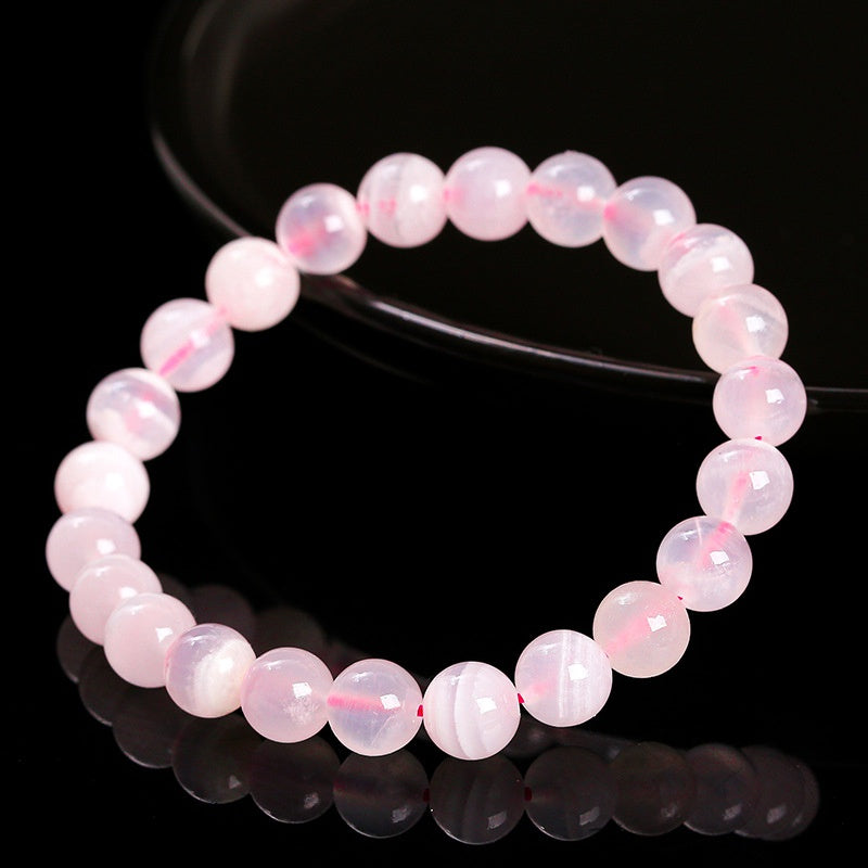 8mm Pink Calcite Bead Bracelets GEMROCKY-