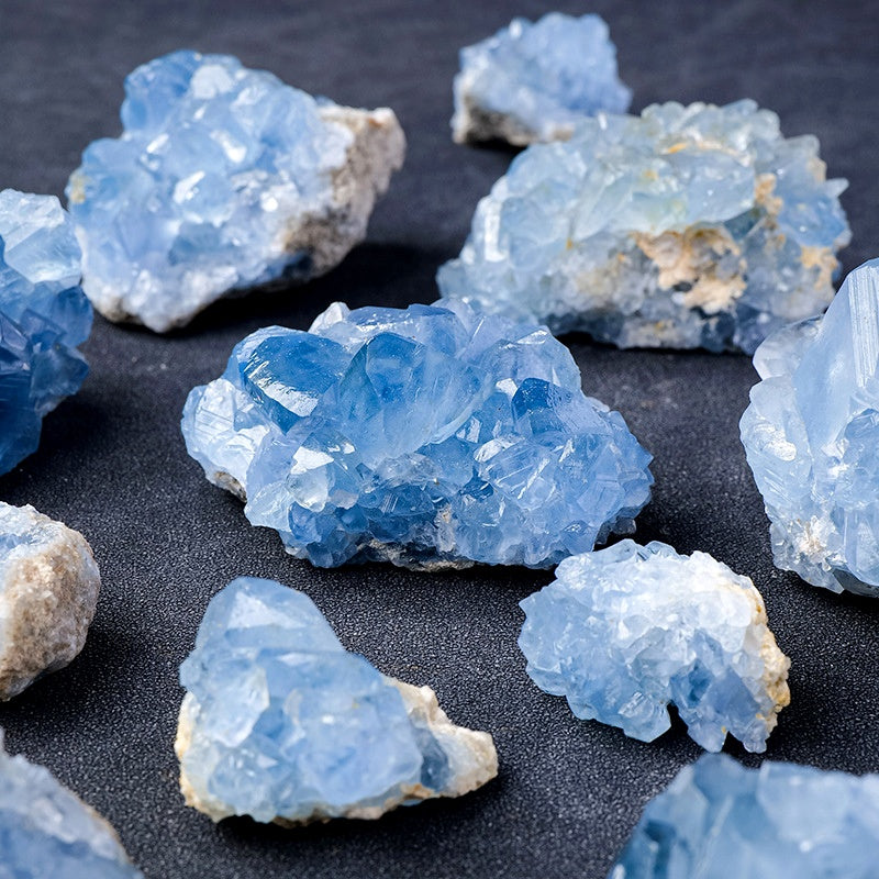 Celestite Crystal Cluster Rough Piece Stones GEMROCKY-