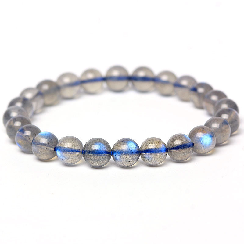 8mm Gray Moonstone Bead Bracelets GEMROCKY