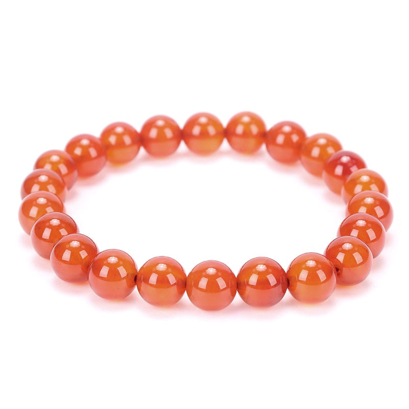 8mm Red Agate Bead Bracelets GEMROCKY