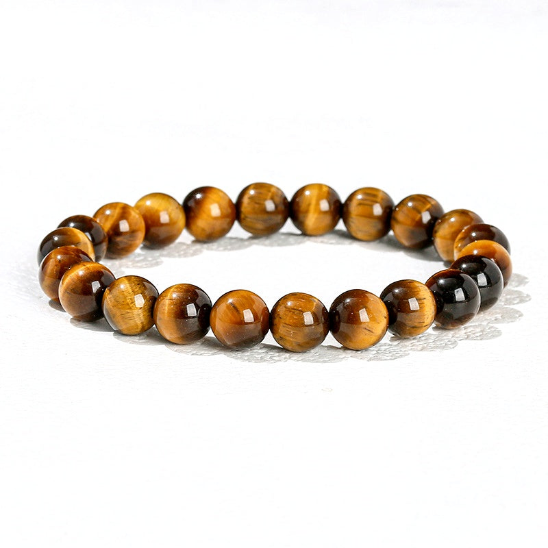 8mm Yellow Tiger Eye Stone Bead Bracelets GEMROCKY-