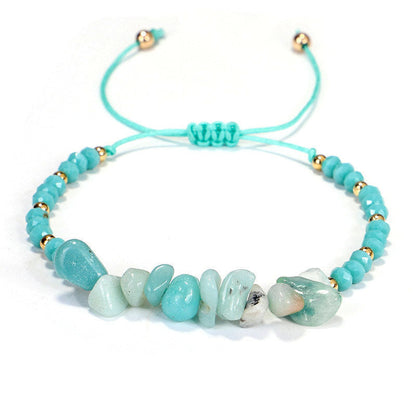 11 Crystal Facet Bead Chip Bracelets GEMROCKY-Bracelets-Amazonite-