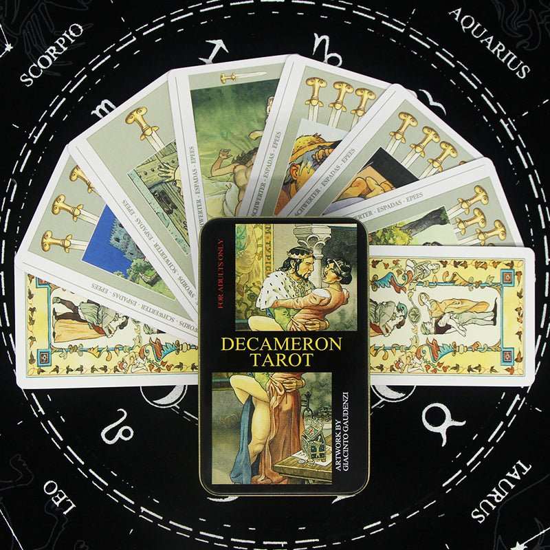 11 Styles of Metal Box Metaphysics Tarot Cards with Guidebooks GEMROCKY-Psychic-8-