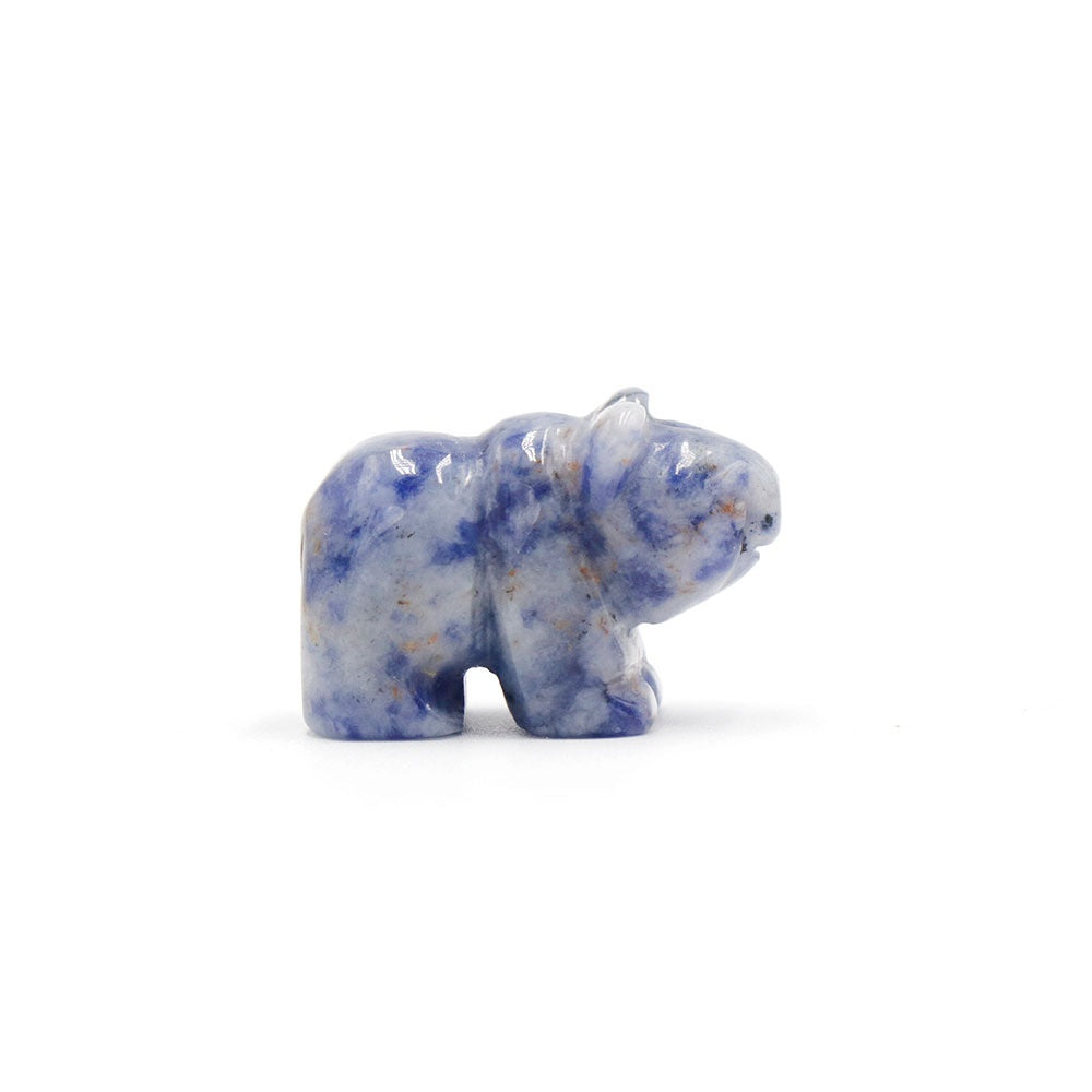 13 Types of Crystal Stone 1 Inch Little Bear Animal Carvings GEMROCKY-Blue Spot Stone-