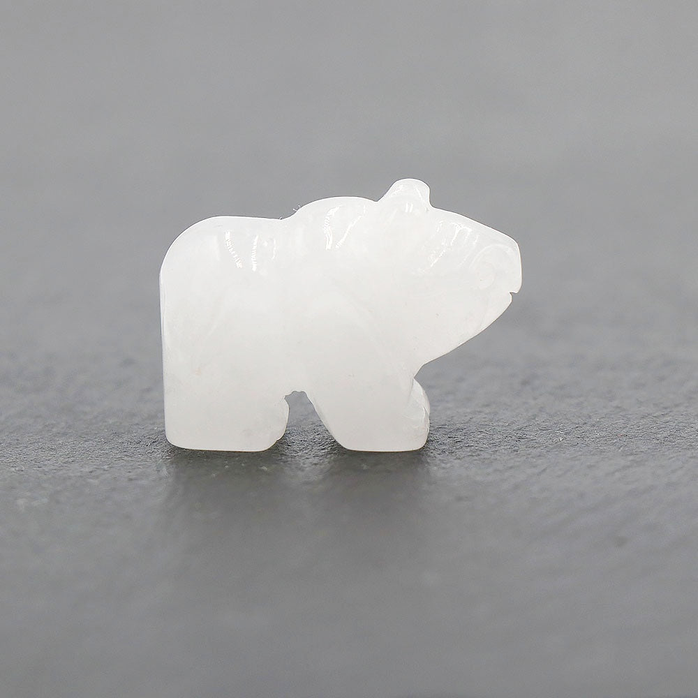 13 Types of Crystal Stone 1 Inch Little Bear Animal Carvings GEMROCKY-Clear Quartz-