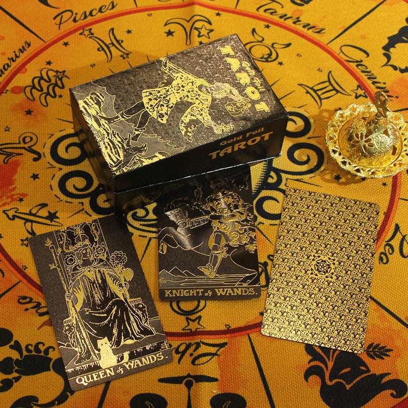 2 Styles of Bronzing Gold Metaphysics Tarot Cards Set with Guidebooks GEMROCKY-Psychic-