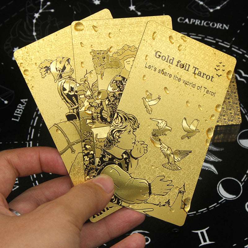 2 Styles of Bronzing Gold Metaphysics Tarot Cards Set with Guidebooks GEMROCKY-Psychic-