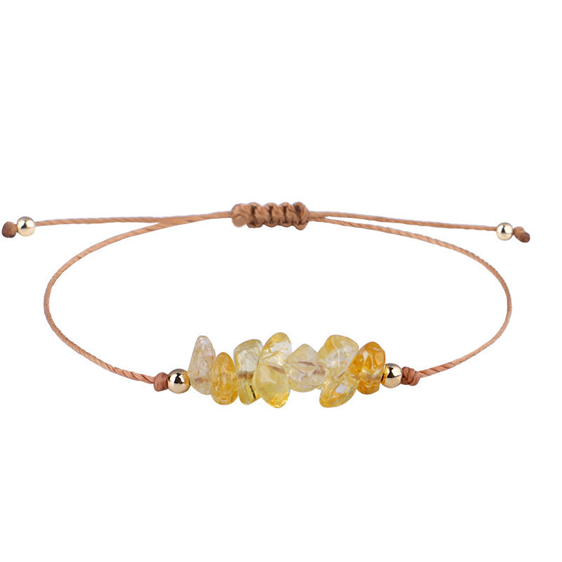 21 Crystal Wax Line Bohemian Chip Bracelets GEMROCKY-Bracelets-Citrine-