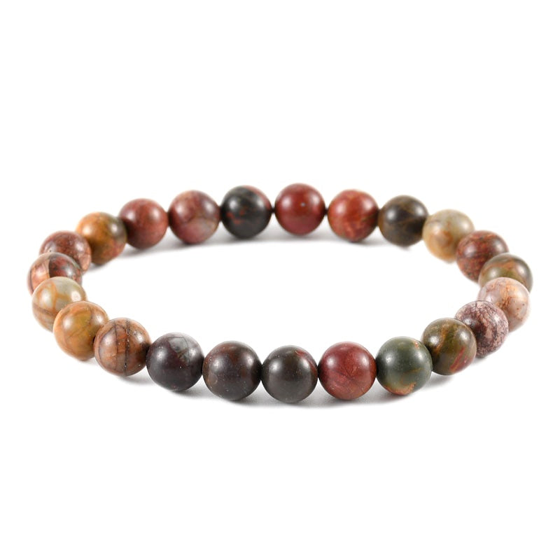 8mm Red Creek Jasper Bead Bracelets GEMROCKY-