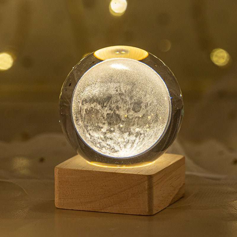 26 Styles of Clear Glass Laser Inner Carving LED Sphere Ornaments GEMROCKY-Spheres-Moon-