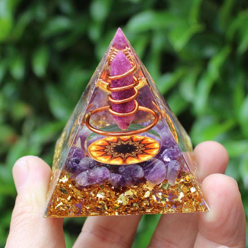 26 Styles of Resin Chakra 6cm Crystal Wand Pyramids Ornaments GEMROCKY-Decoration-Amethyst-