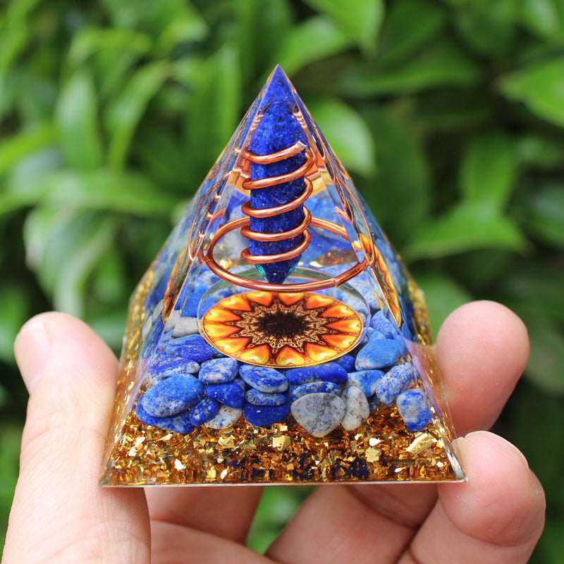 26 Styles of Resin Chakra 6cm Crystal Wand Pyramids Ornaments GEMROCKY-Decoration-Lapis Lazuli-