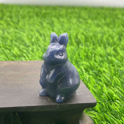 33 Materials of Crystal Rabbit 1.5 Inch Carvings GEMROCKY-Carvings-Blue Aventurine-