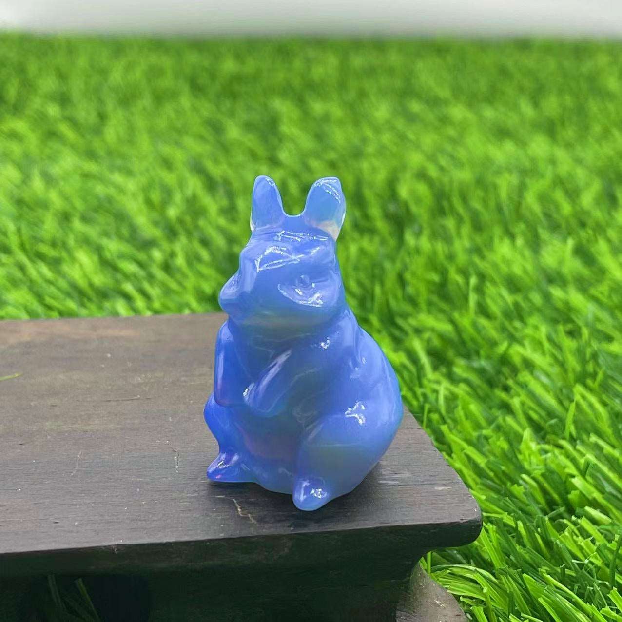 33 Materials of Crystal Rabbit 1.5 Inch Carvings GEMROCKY-Carvings-Blue Opalite-