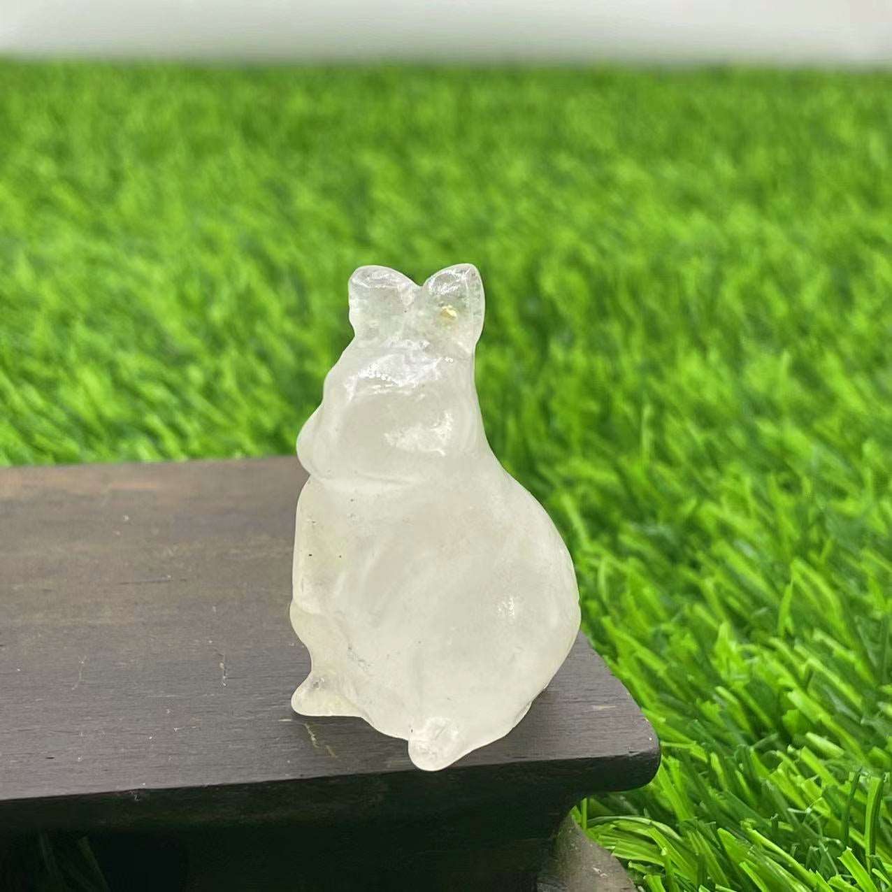 33 Materials of Crystal Rabbit 1.5 Inch Carvings GEMROCKY-Carvings-Clear Quartz-