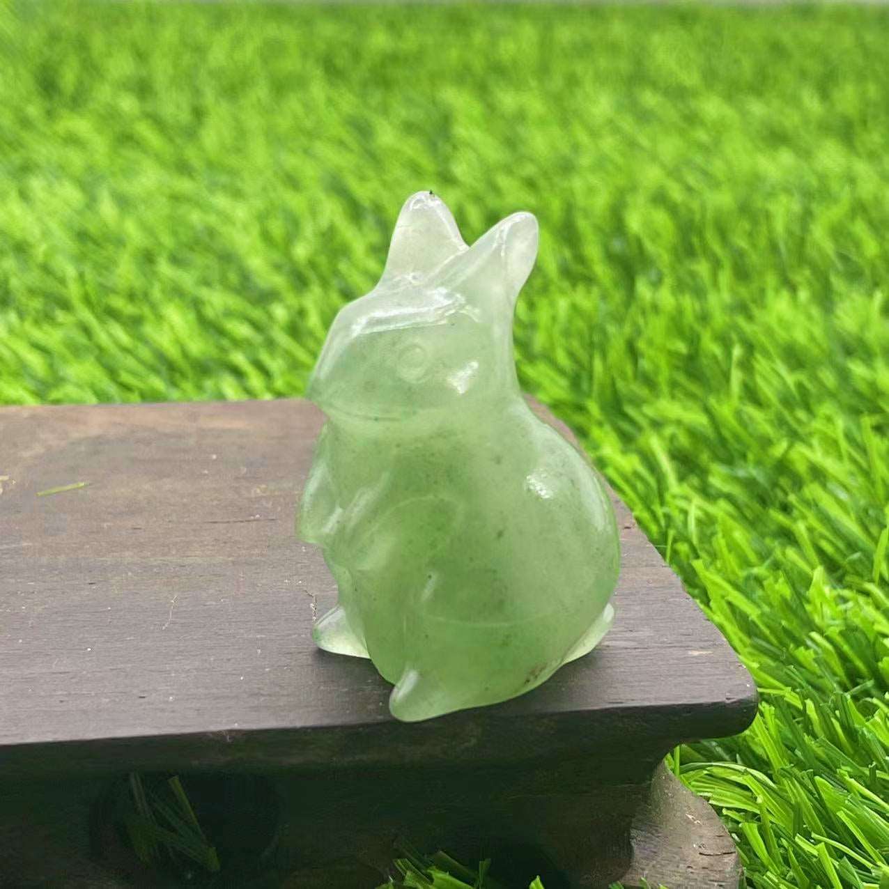 33 Materials of Crystal Rabbit 1.5 Inch Carvings GEMROCKY-Carvings-Green Aventurine-