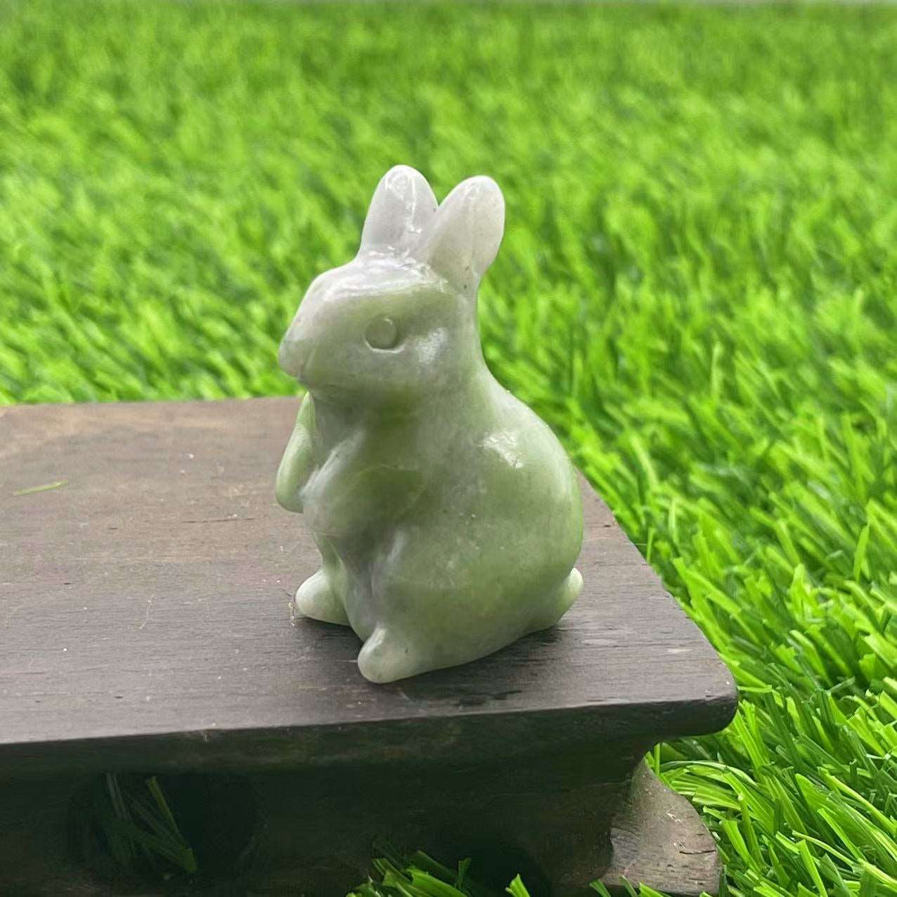 33 Materials of Crystal Rabbit 1.5 Inch Carvings GEMROCKY-Carvings-Lushan Jade-