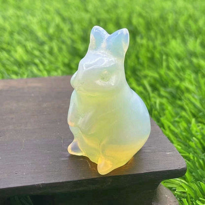 33 Materials of Crystal Rabbit 1.5 Inch Carvings GEMROCKY-Carvings-Opalite-