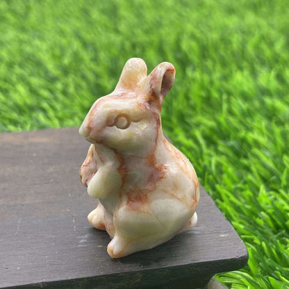 33 Materials of Crystal Rabbit 1.5 Inch Carvings GEMROCKY-Carvings-Red Net Stone-