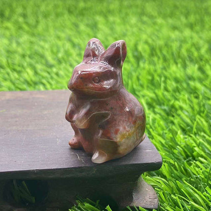 33 Materials of Crystal Rabbit 1.5 Inch Carvings GEMROCKY-Carvings-Red Stone-