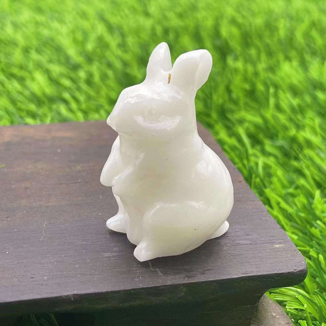 33 Materials of Crystal Rabbit 1.5 Inch Carvings GEMROCKY-Carvings-White Jade-