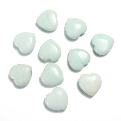 33 Styles of Mini Gemstone 2cm Crystal Hearts GEMROCKY-Carvings-Amazonite-