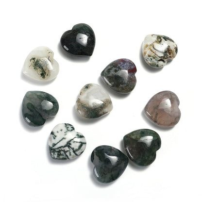 33 Styles of Mini Gemstone 2cm Crystal Hearts GEMROCKY-Carvings-Indian Agate-