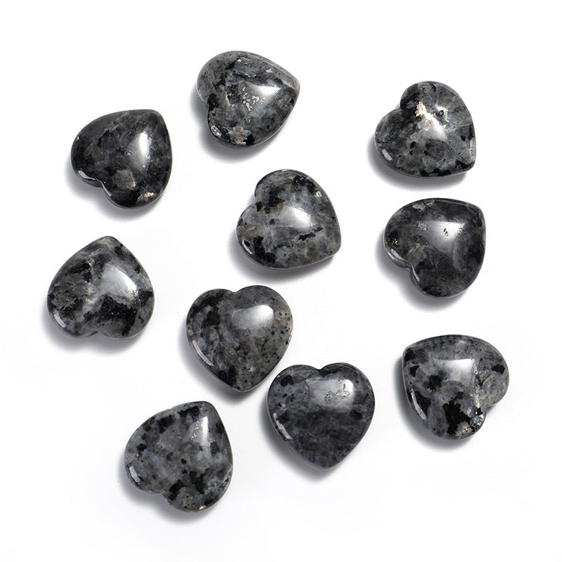 33 Styles of Mini Gemstone 2cm Crystal Hearts GEMROCKY-Carvings-Larvikite-