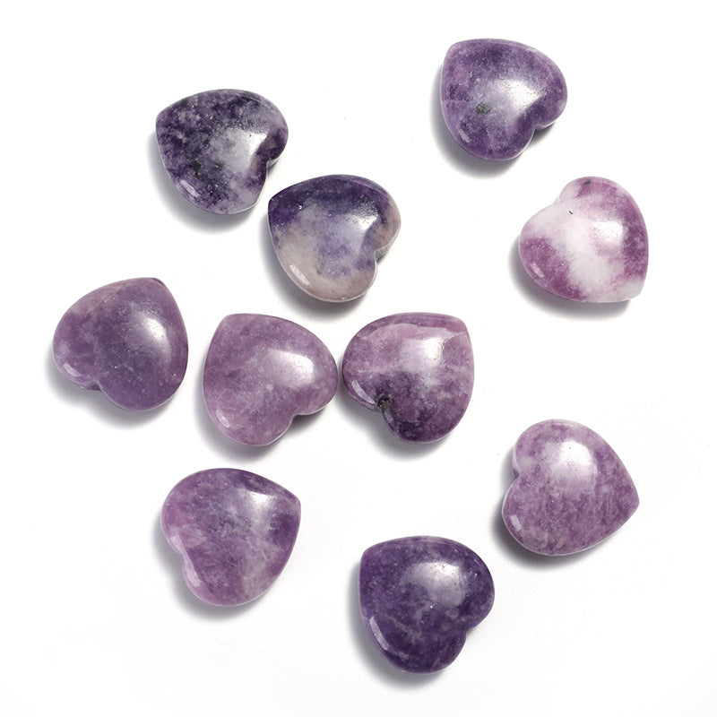 33 Styles of Mini Gemstone 2cm Crystal Hearts GEMROCKY-Carvings-Lepidolite-