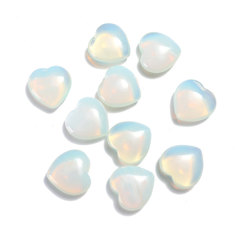 33 Styles of Mini Gemstone 2cm Crystal Hearts GEMROCKY-Carvings-Opalite-