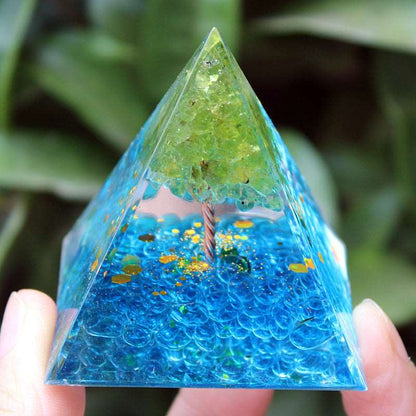 33 Styles of Resin Seven Chakra 6cm Universe Pyramids Ornaments GEMROCKY-Decoration-Life Tree2-