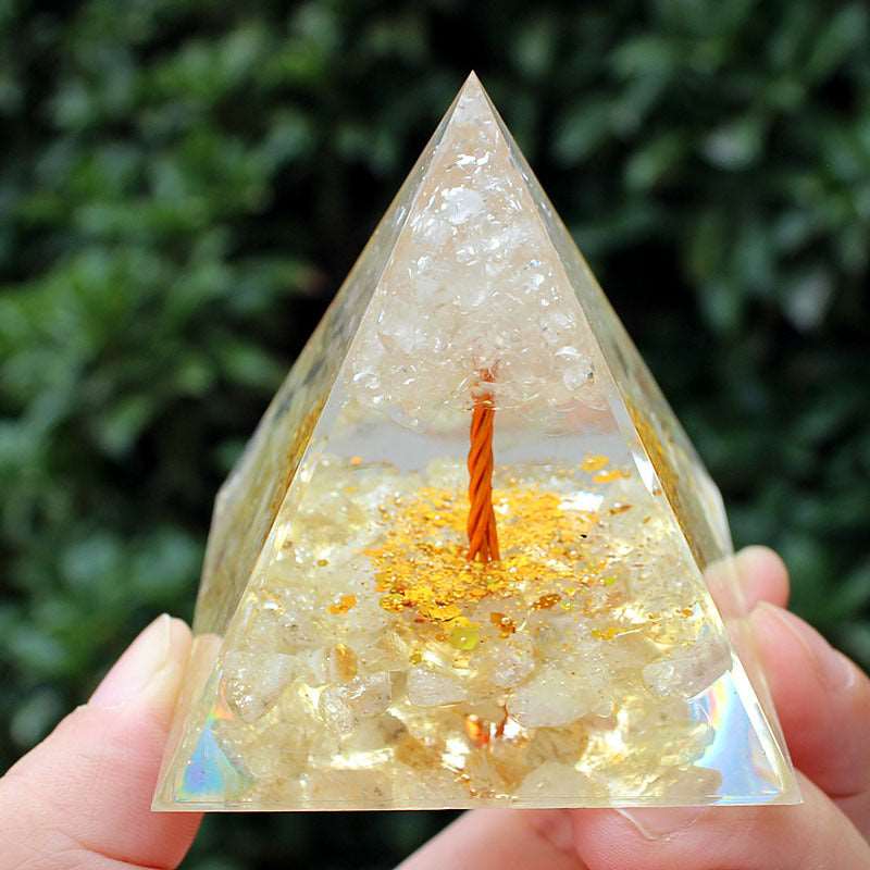 33 Styles of Resin Seven Chakra 6cm Universe Pyramids Ornaments GEMROCKY-Decoration-Life Tree3-