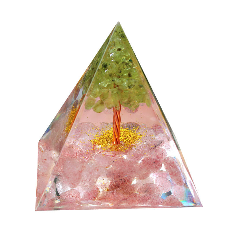 33 Styles of Resin Seven Chakra 6cm Universe Pyramids Ornaments GEMROCKY-Decoration-Life Tree4-