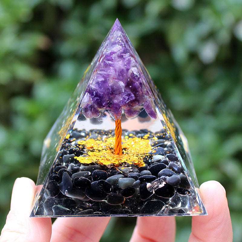 33 Styles of Resin Seven Chakra 6cm Universe Pyramids Ornaments GEMROCKY-Decoration-Life Tree5-