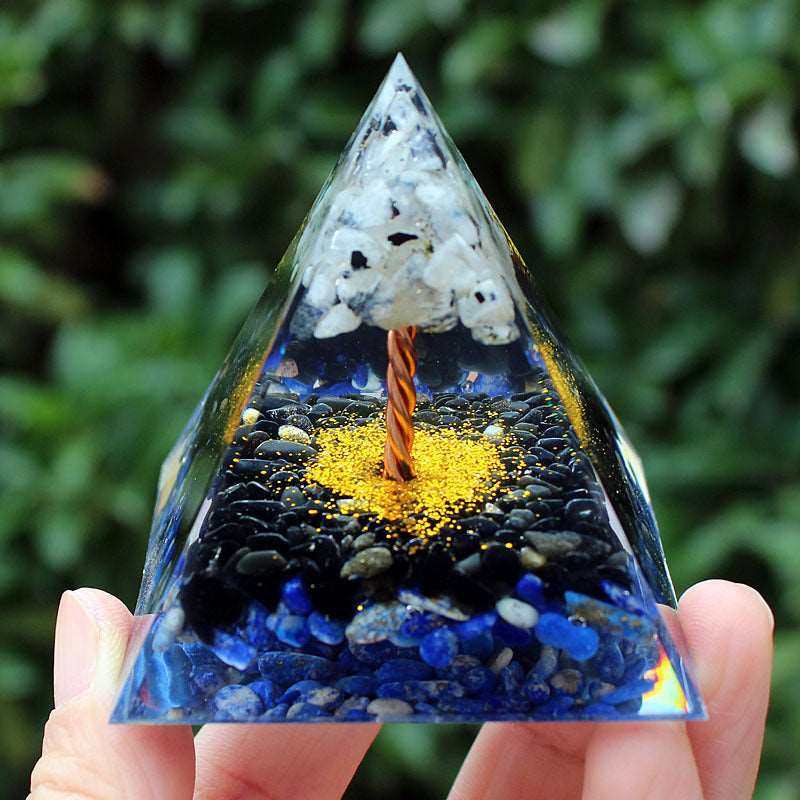 33 Styles of Resin Seven Chakra 6cm Universe Pyramids Ornaments GEMROCKY-Decoration-Life Tree7-