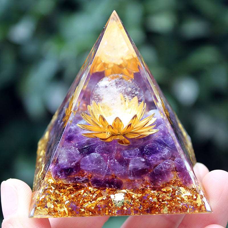 33 Styles of Resin Seven Chakra 6cm Universe Pyramids Ornaments GEMROCKY-Decoration-Lotus3-