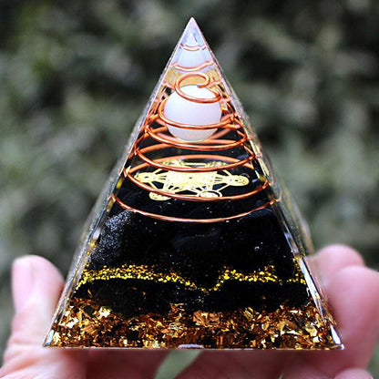 33 Styles of Resin Seven Chakra 6cm Universe Pyramids Ornaments GEMROCKY-Decoration-Universe12-