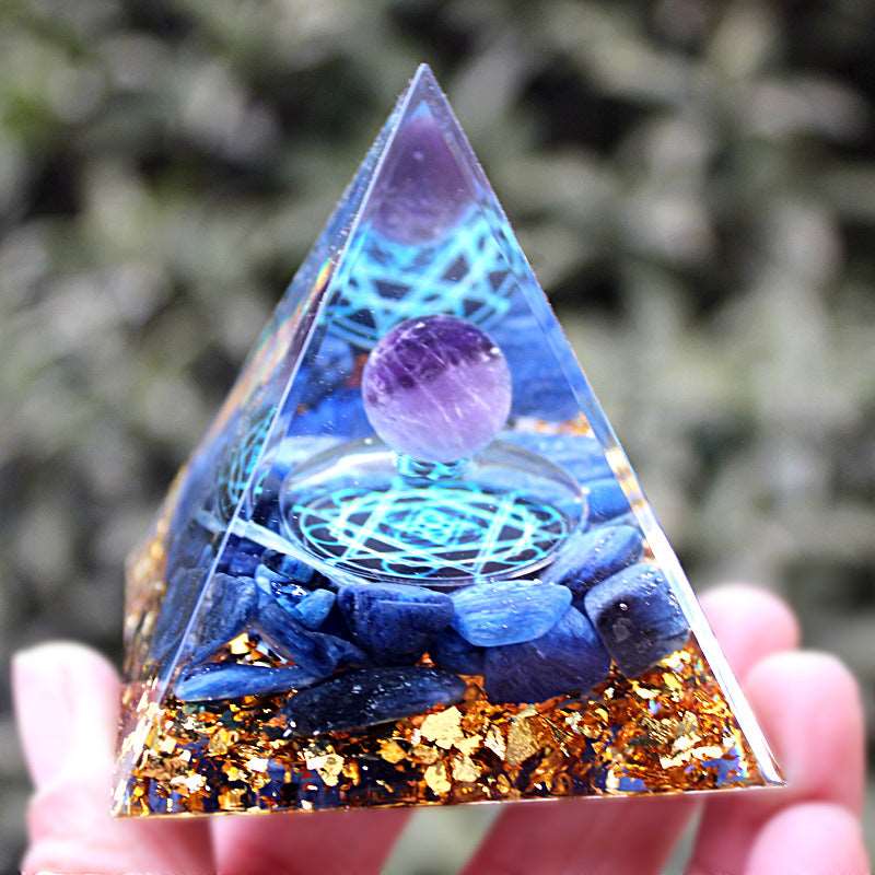 33 Styles of Resin Seven Chakra 6cm Universe Pyramids Ornaments GEMROCKY-Decoration-Universe16-