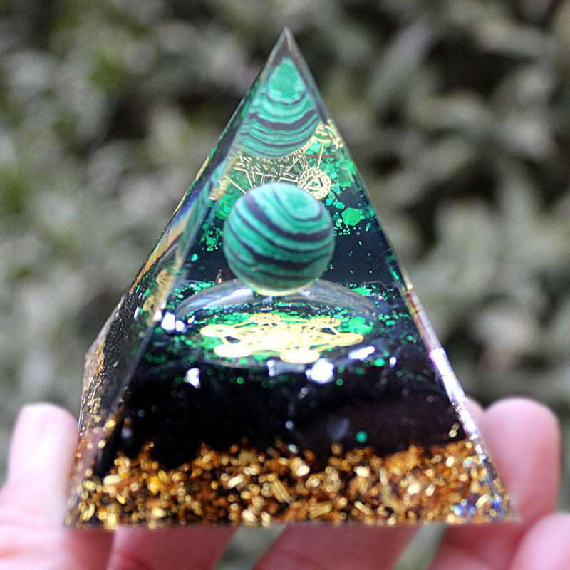 33 Styles of Resin Seven Chakra 6cm Universe Pyramids Ornaments GEMROCKY-Decoration-Universe17-