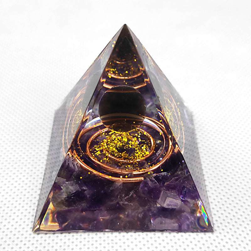 33 Styles of Resin Seven Chakra 6cm Universe Pyramids Ornaments GEMROCKY-Decoration-Universe2-