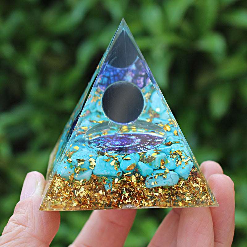 33 Styles of Resin Seven Chakra 6cm Universe Pyramids Ornaments GEMROCKY-Decoration-Universe23-