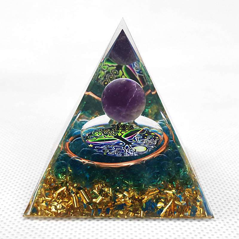 33 Styles of Resin Seven Chakra 6cm Universe Pyramids Ornaments GEMROCKY-Decoration-Universe4-