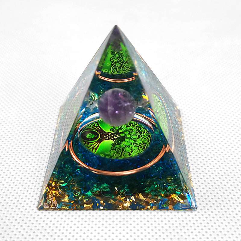 33 Styles of Resin Seven Chakra 6cm Universe Pyramids Ornaments GEMROCKY-Decoration-Universe8-