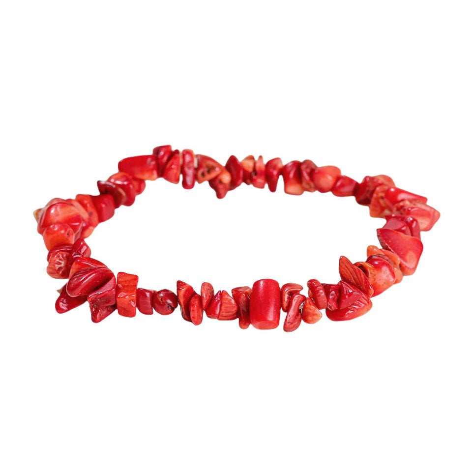 Red Jade Chip Bracelets GEMROCKY-Bracelets-GEMROCKY
