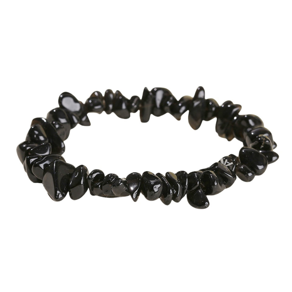 Black Obsidian Chip Bracelets GEMROCKY-Bracelets-GEMROCKY