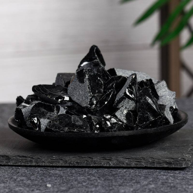 46 Types of Crystal Rough Stones Collection GEMROCKY-Mineral Specimens-Black Obsidian2-GEMROCKY