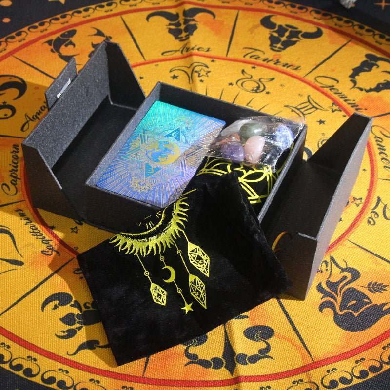 5 Styles of Metaphysics Tarot Cards Table Cloth & Crystals Gift Box Set GEMROCKY-Psychic-1-