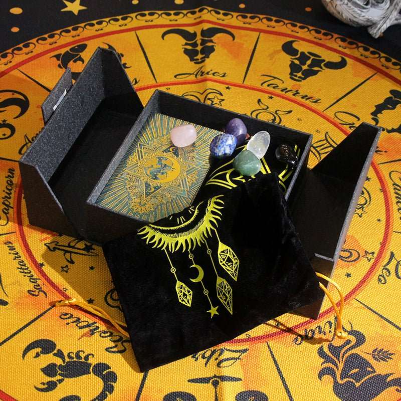 5 Styles of Metaphysics Tarot Cards Table Cloth & Crystals Gift Box Set GEMROCKY-Psychic-2-