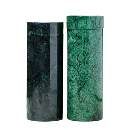 Tibetan Black-Green Jade Water Bottle Home Ornaments GEMROCKY-