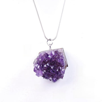 Rough Amethyst Piece Pendant Necklace GEMROCKY-Jewelry-GEMROCKY